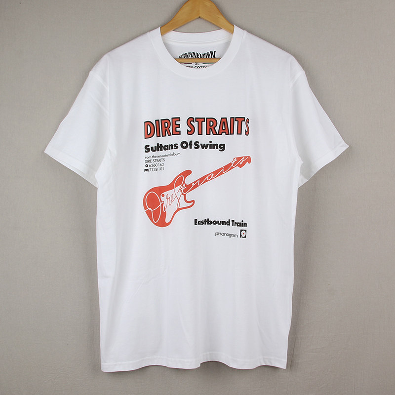 dire straits t恤 sultans of swing 恐怖海峡摇滚短袖 t-shirt