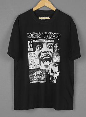 Bad Taste坏品味Minor Threat 80S硬核朋克纯棉短袖水洗男复古T恤