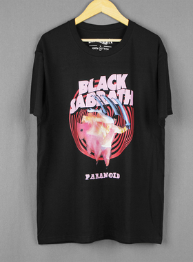 Black Sabbath黑色安息日T恤重金属摇滚乐队Paranoid专辑短袖男女