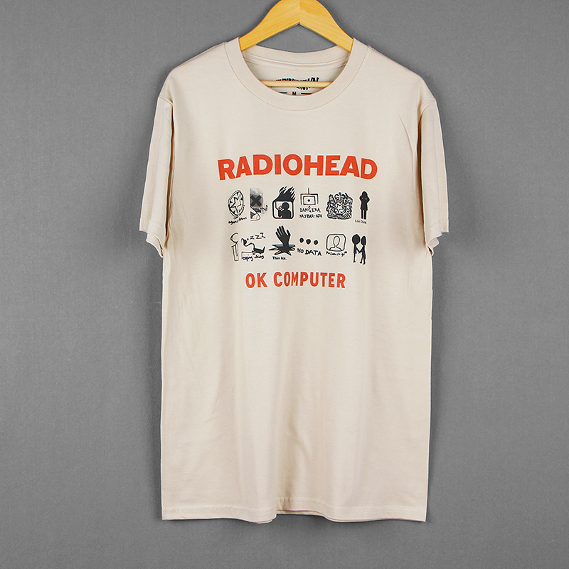 Radiohead摇滚乐队透气印花短袖T