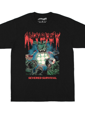 Autopsy Severed Survival死亡金属乐队周边宽松正肩男短袖T恤