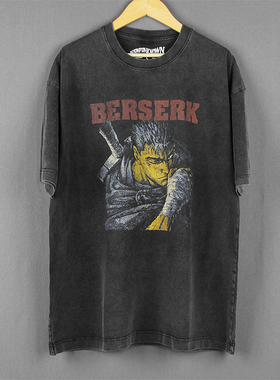 剑风传奇烙印战士Berserk短袖T恤动漫休闲纯棉水洗长袖美式TShirt