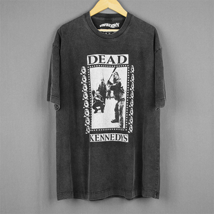 Dead 男T恤 Kennedys死肯尼迪硬核朋克纯棉水洗休闲服复古宽松短袖
