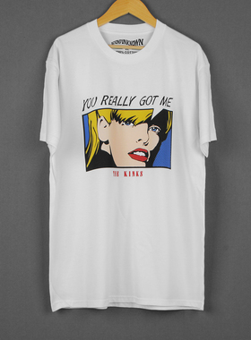 The Kinks You Really Got Me奇想欧美乐队摇滚纯棉短袖漫画T恤