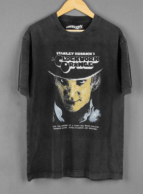 发条橙A Clockwork Orange电影周边低俗小说复古人像男女短袖T恤