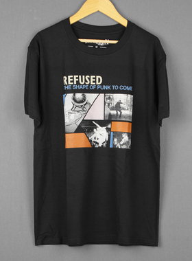 Refused欧美摇滚朋克乐队短袖纯棉休闲印花透气日常夏季男T恤