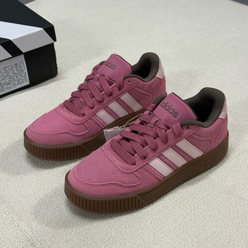 adidas D-PAD CLASSIC 低帮合成革百搭板鞋粉色男女同款KJ6986