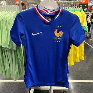 NIKE 足球服儿童球衣 FJ1583 452 耐克2024法国大童主场球迷版