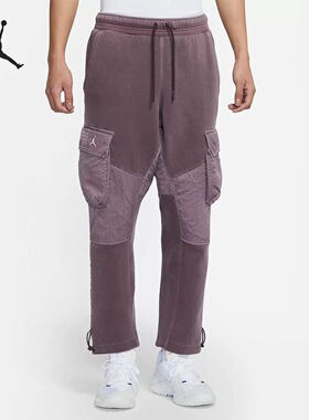 耐克NIKE JORDAN 水洗做旧男子运动多口袋针织工装长裤CV2791-255