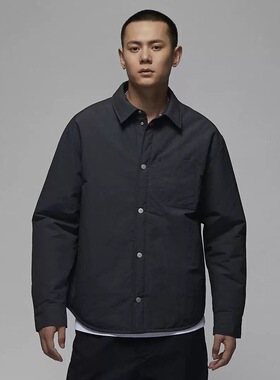 Nike耐克Jordan男防泼水按扣上衣冬季新款棉服宽松梭织FV7433-045