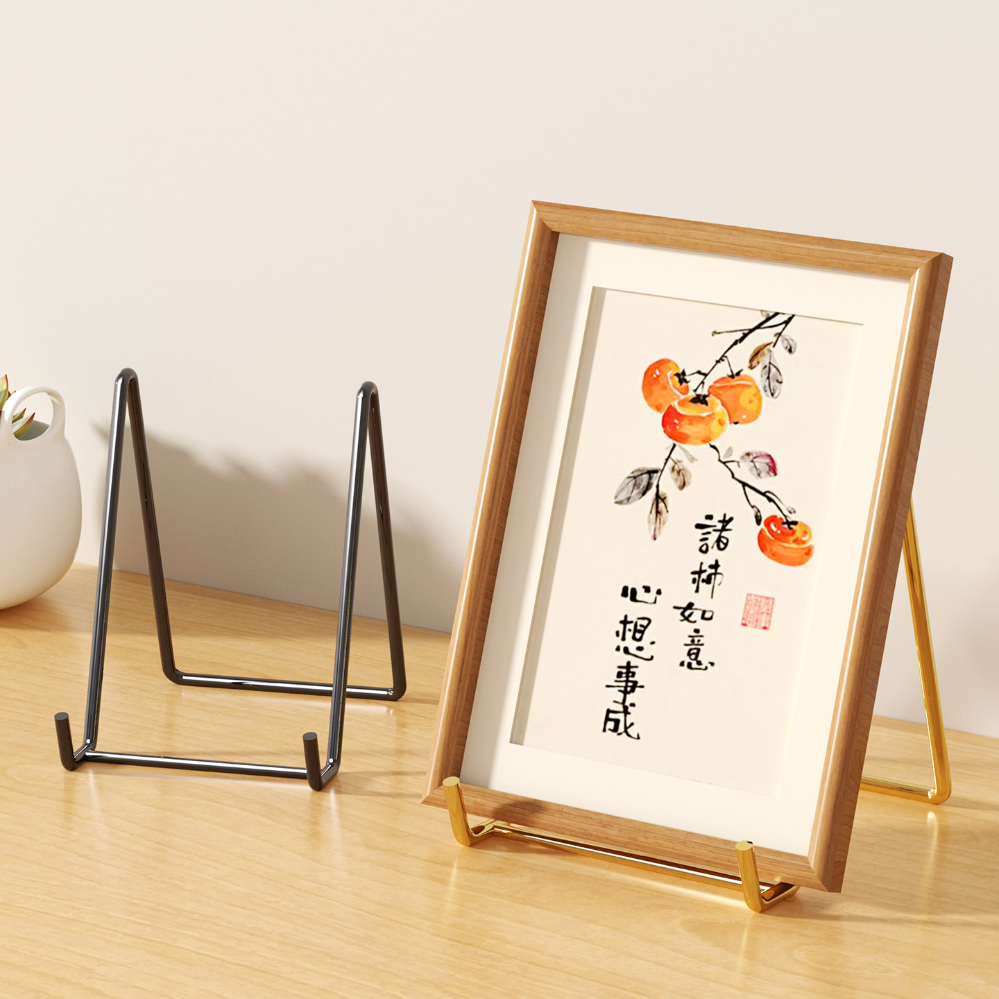 桌面相框支架奖牌证书底座图片