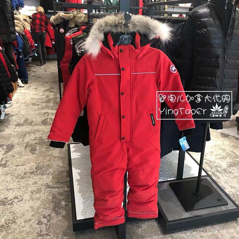 奥义加拿大成人女士连体滑雪服大毛领大童青少年连体滑雪服大鹅绒