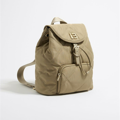 BIMBA Y Lola女士logo黑色绗缝双肩包