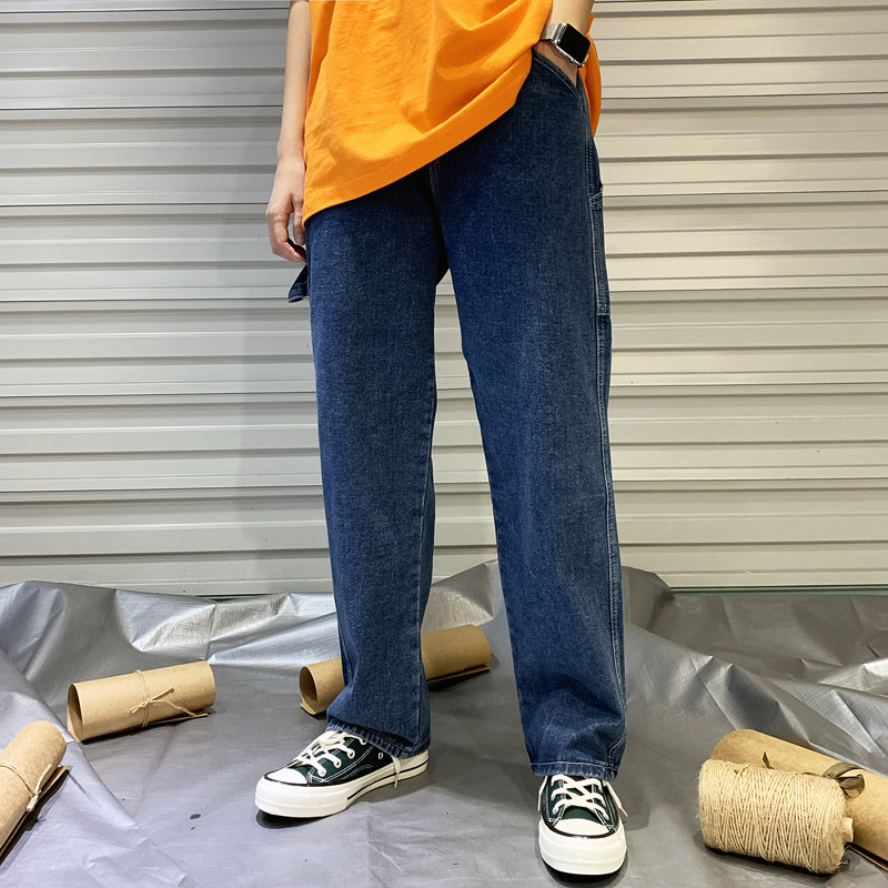 阔腿裤老爹裤男士潮流长裤直筒宽松牛仔裤男804-P45,男装牛仔裤,电商A128