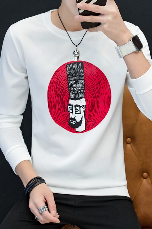 大码M-5XL时尚卫衣太空棉套头圆领休闲潮男外套W2201P20,男装卫衣,电商A128
