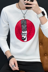 大码M-5XL 时尚卫衣太空棉套头圆领休闲潮男外套 W2201P20图片