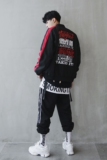 秋冬新款潮欧美街拍男宽松版情侣OVERSIZE外套印花JK9905-P90，男装夹克，电商A128