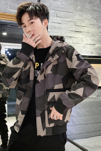 春秋新款衣服韩版潮流帅气百搭工装迷彩休闲春装夹克JK609-P75图片
