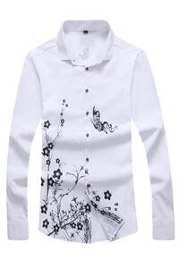 秋冬外贸长袖 平铺大码M-5XL 修身弹力男衬衫外套活动款  C09-P25图片
