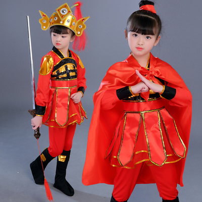 花木兰古装穆桂英挂帅女童演出服