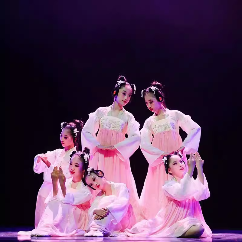 2024新款满庭芳浣溪沙儿童古典汉唐舞如梦令古风女舞蹈表演汉服