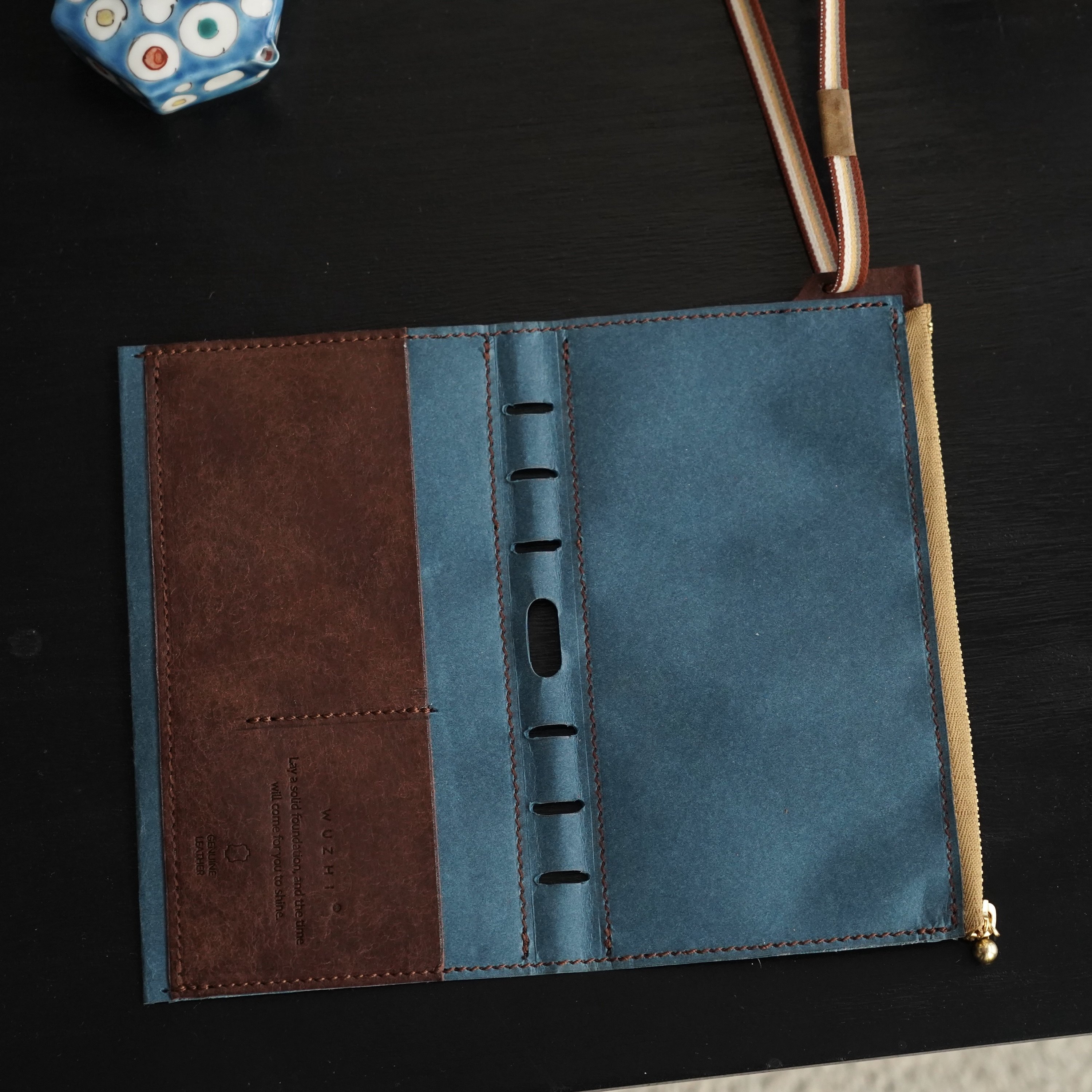 物致WUZHI®真皮活页拉链收纳袋绑绳A6Per手帐卡包意大利Mbox牛皮,文具电教/文化用品/商务用品,手帐/日程本/计划本,淘宝优惠券,粉丝福利购,淘宝优惠卷