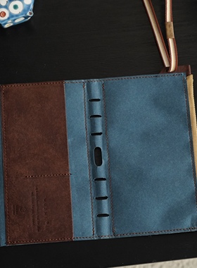 物致WUZHI®真皮活页拉链收纳袋绑绳A6Per手帐卡包意大利Mbox牛皮