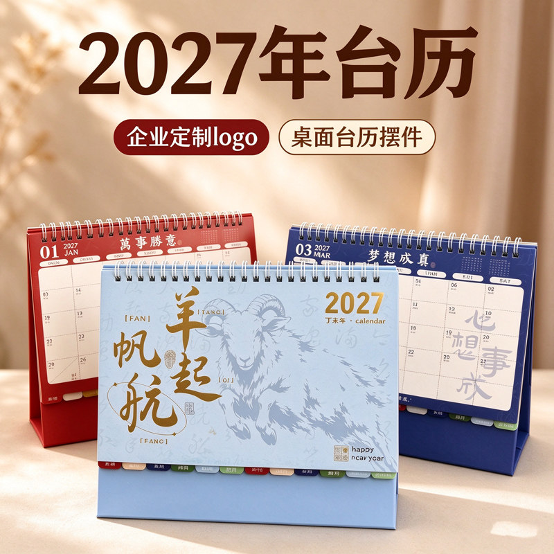 2027年桌面台历定制月历计划本
