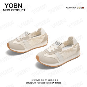 YOBN/优步ins韩版阿甘鞋女潮2024秋季新款厚底增高学生跑步鞋H2