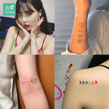 60张泫雅风纹身贴防水男女持久少女同款小清新贴纸ins风图案网红
