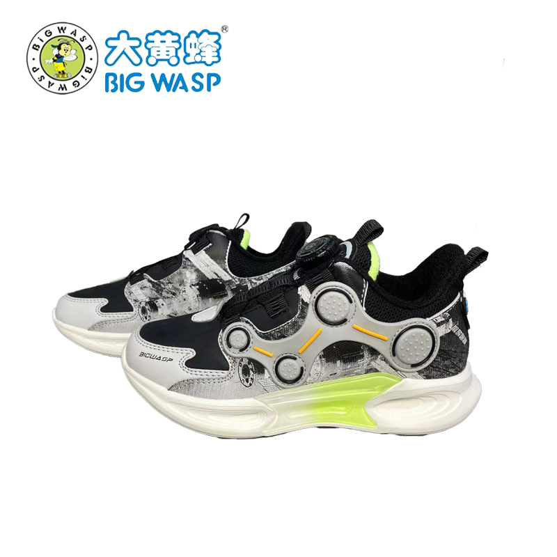 大黄蜂加绒运动鞋男童旋转纽扣