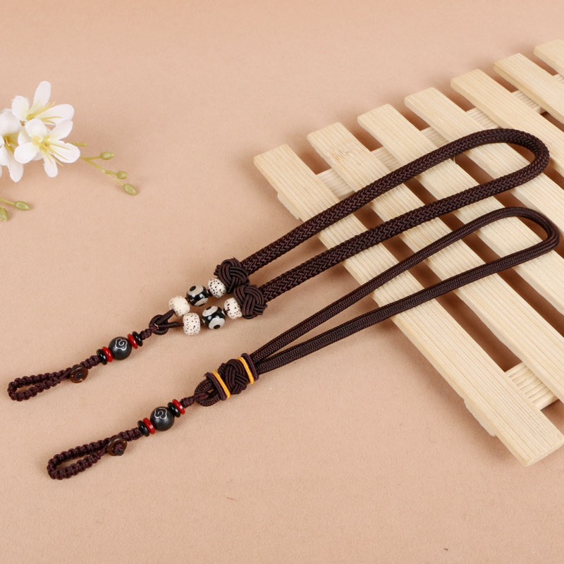 HAND-WOVEN WENWAN PENDANT ROPE CAR KEYCHAIN LANYARD BAG LANYARD JADE PENDANT LANYARD WAIST LANYARD PLAY ROPE