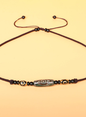 极速凤眼天珠玛瑙吊坠项链男女潮人创意搭L配锁骨链颈链饰品西藏