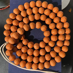 原皮精品土豪猴头手串108颗小核桃男文玩盘玩长手持凤羽猴头核桃