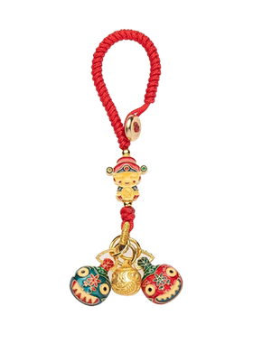 古法烧蓝珐琅黄铜雕刻沙金吞金兽