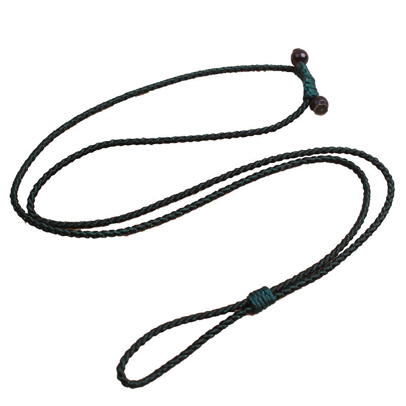 HAND-WOVEN NECKLACE ROPE RING JADE PENDANT PENDANT LANYARD ADJUSTABLE SIMPLE PENDANT ROPE FOR MEN AND WOMEN