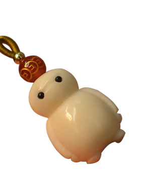 象牙果雕刻金蟾吊坠DIY饰品