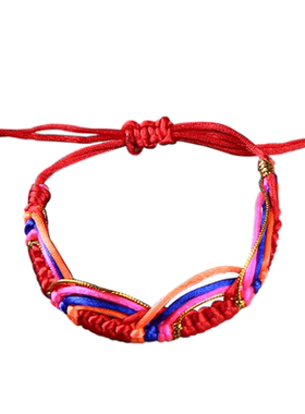 手工端午节金丝情侣五彩绳
