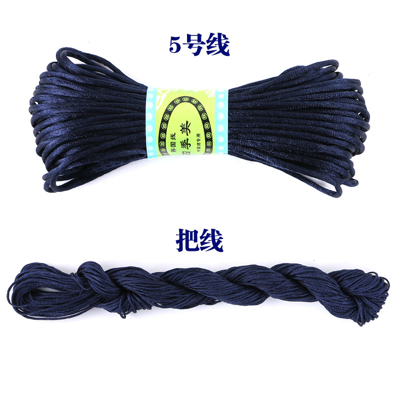 CHINESE KNOT JADE THREAD TASSEL HANDMADE HAND ROPE WOVEN PENDANT LANYARD STRING BRACELET NECKLACE ROPE CRYSTAL ELASTIC ROPE BEADED
