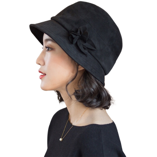 帽子女假发一体可拆卸时尚中老年妈妈短发带头发秋冬高端渔夫帽