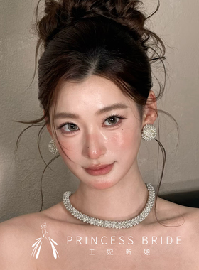法式珍珠项链女新娘颈链锁骨链
