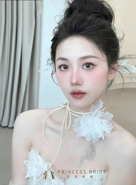 大花朵颈带韩版少女纱花锁骨链