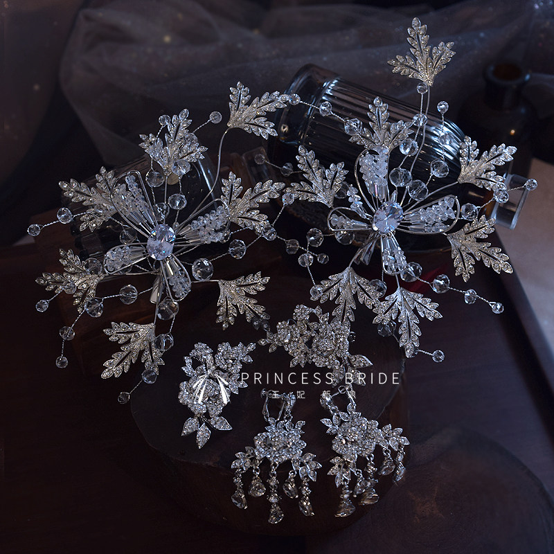 王妃重工新娘边夹2025新款高级轻奢锆石水晶公主对夹耳饰结婚发饰,饰品/流行首饰/时尚饰品新,发饰,淘宝优惠券,粉丝福利购,淘宝优惠卷