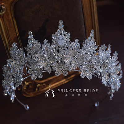 重工水晶皇冠新娘王冠婚纱头饰