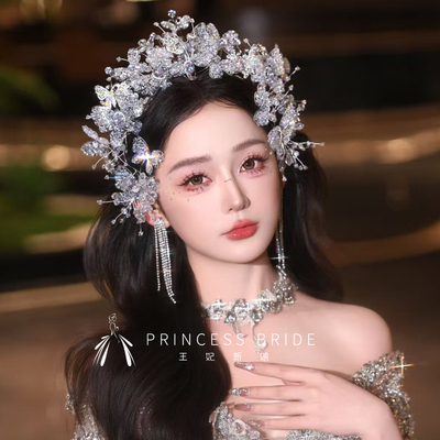 重手工主婚纱新娘皇冠公主生日冠