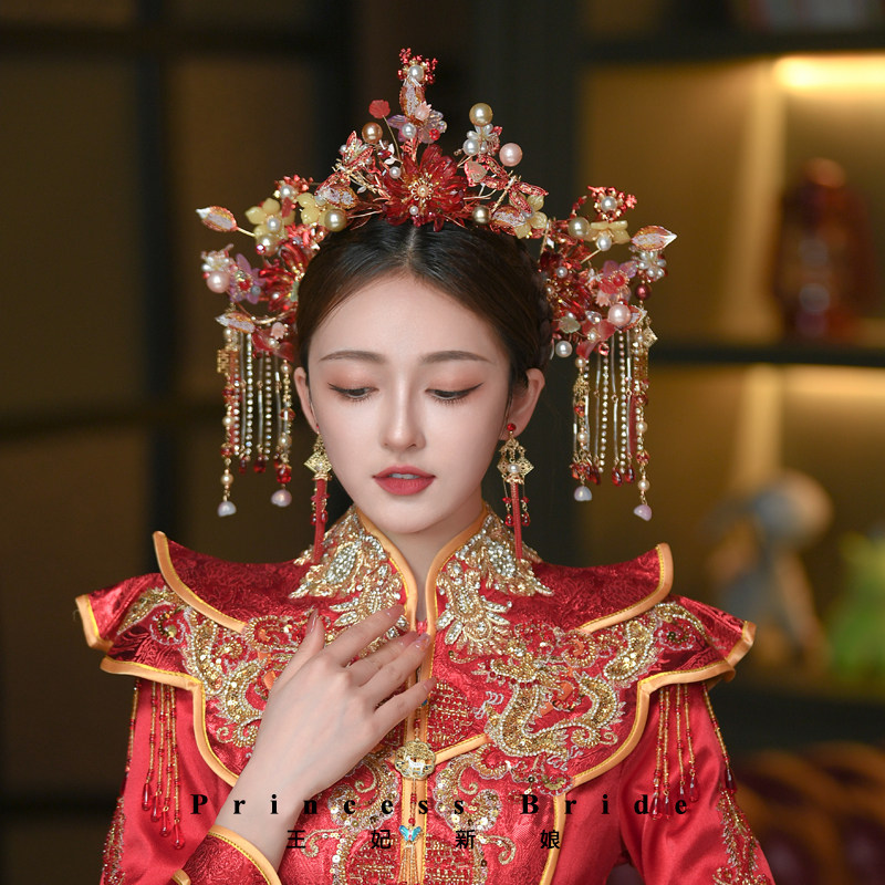 新娘中式时尚高档玫瑰造型头饰