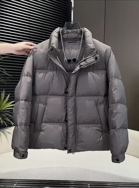 2025新款羽绒服男款冬季高级感加厚高充绒量袄子短款潮牌帅气外套
