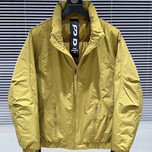 冬季新款男士立领鸭绒休闲短款羽绒服保暖潮流百搭纯色加厚外套潮