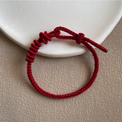 手工编织八股编手绳半成品diy可穿转运珠黄金饰品吊坠双联结手链