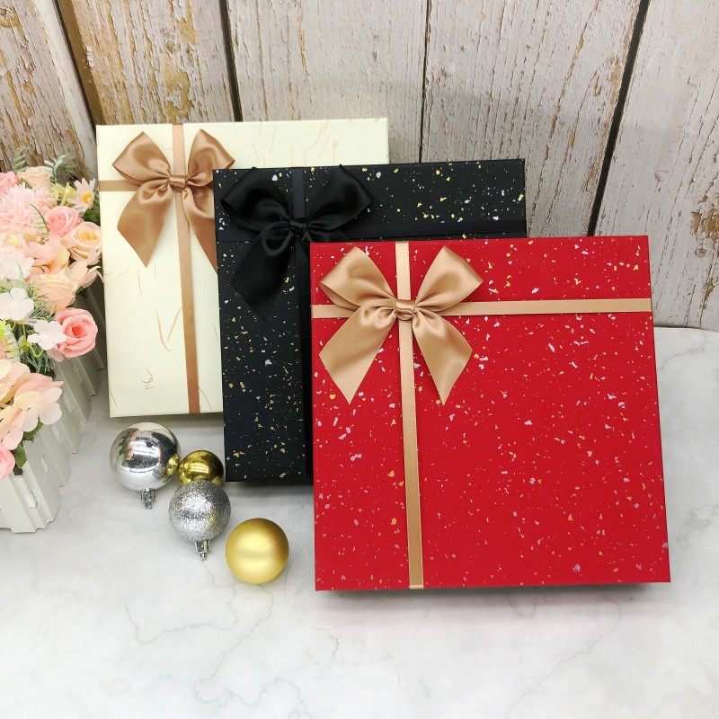 红色创意超大号正方形礼品盒T恤生日礼物相册相框书本包装盒定做